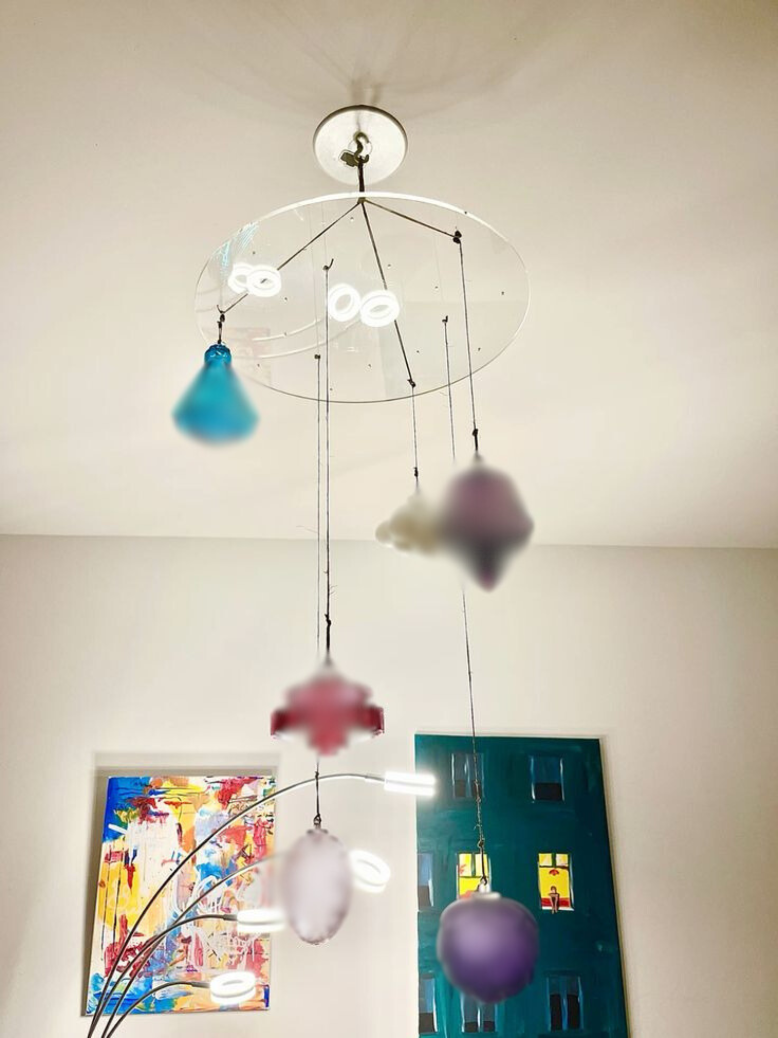 Boule de Noël en verre soufflé mobile sur mesure