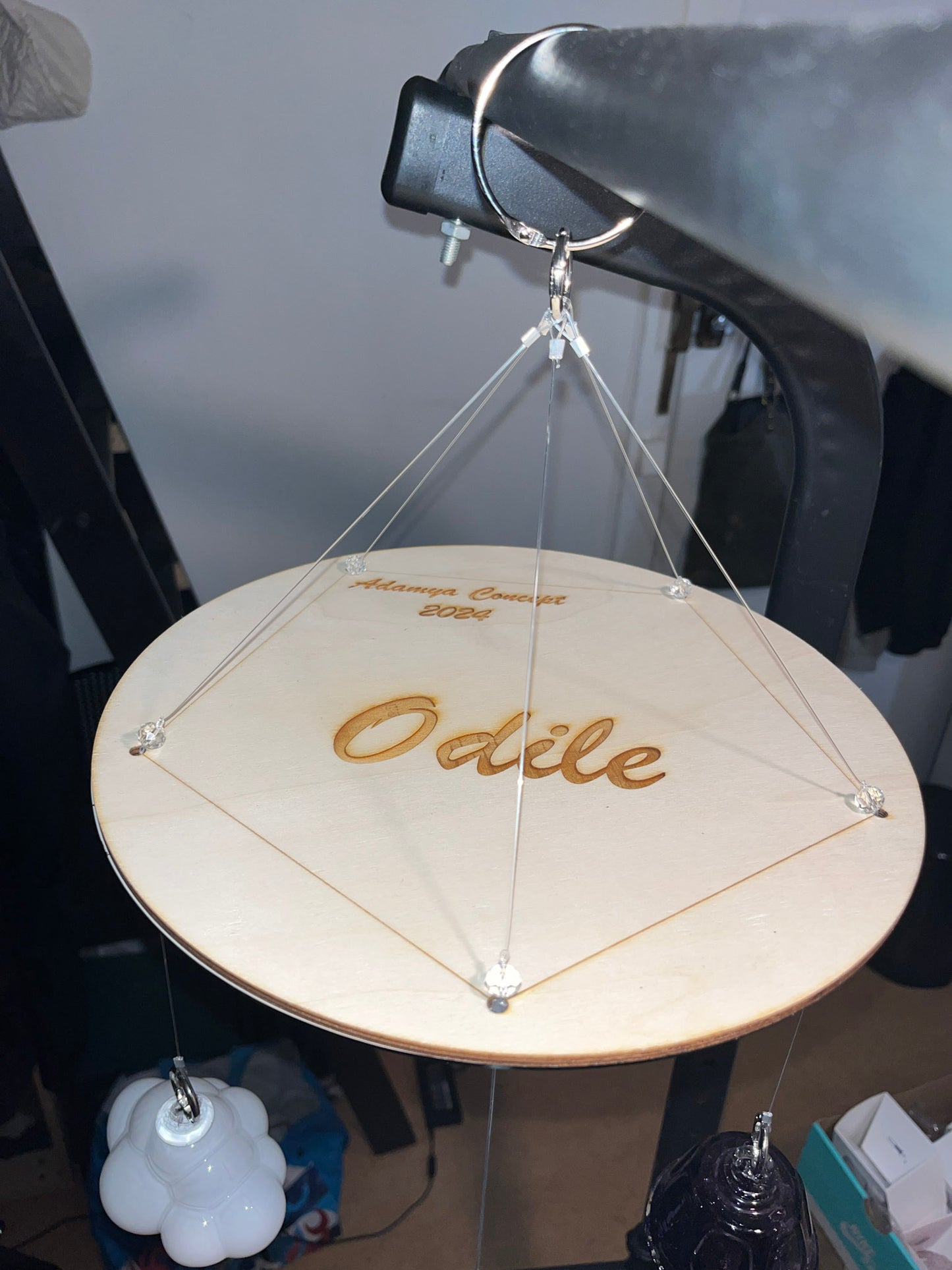 Cadeau en bois - Décoration géométrique personnalisable - Meisenthal 2024
